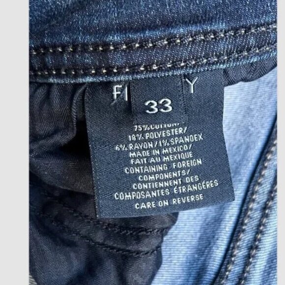 Fidelity Jimmy Straight Leg Jeans Size 33 Blue Designer Denim Premium Stretch - Picture 5 of 9